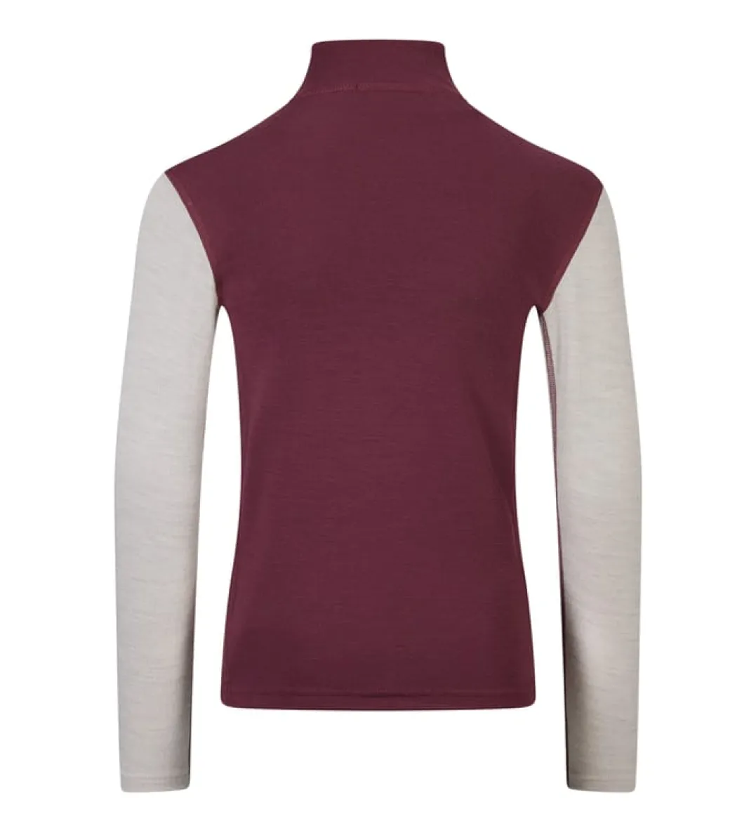 Aclima Aclima WarmWool mockneck Jr Fig/beige Melange