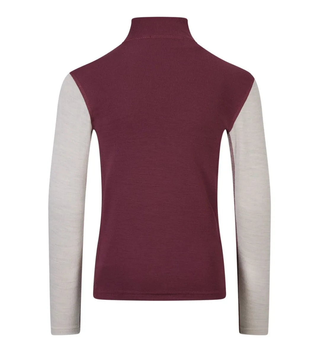 Aclima Aclima WarmWool mockneck Jr Fig/beige Melange