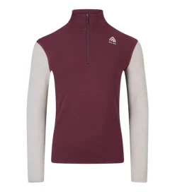 Aclima Aclima WarmWool mockneck Jr Fig/beige Melange