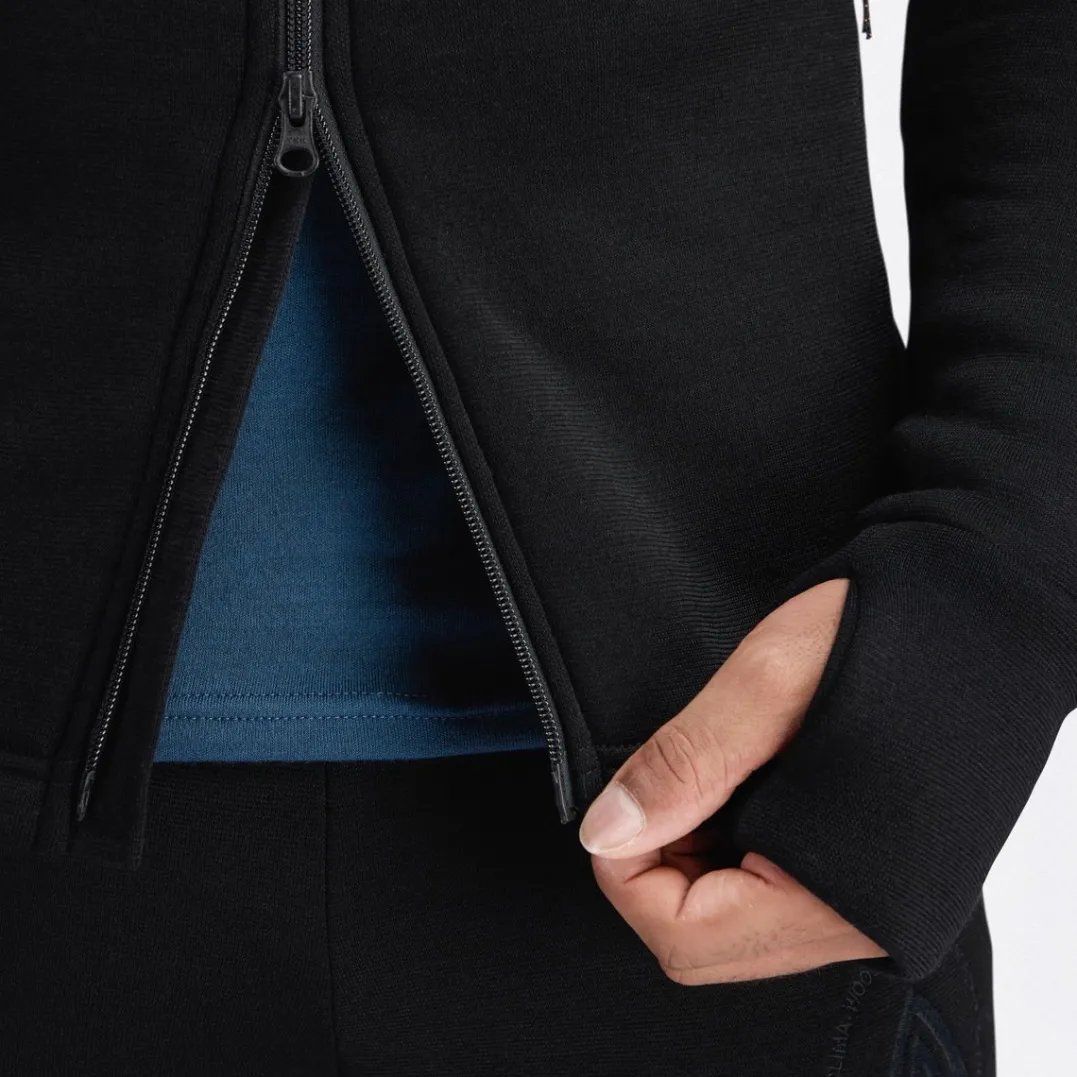 Aclima Fleecewool Hooded Jacket M'S Jet Black