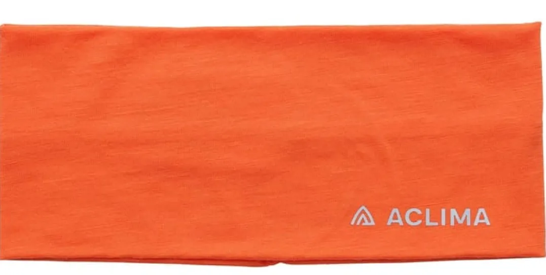 Aclima LightWool Headband Orange Tiger
