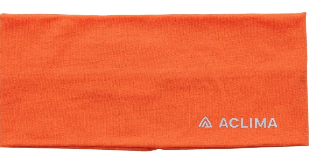 Aclima LightWool Headband Orange Tiger