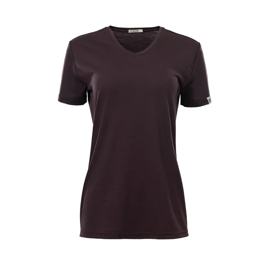 Aclima LightWool 180 Loose Fit Tee W'S Chocolate Plum