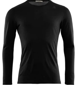Aclima Men's LightWool Undershirt Long Sleeve Jet Black