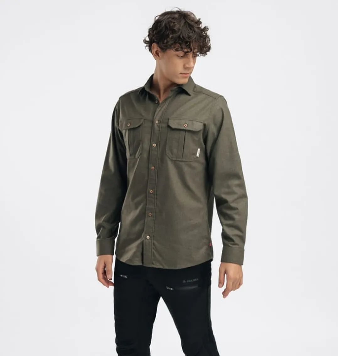 Aclima Men's ReBorn Woolshirt Forest Melange