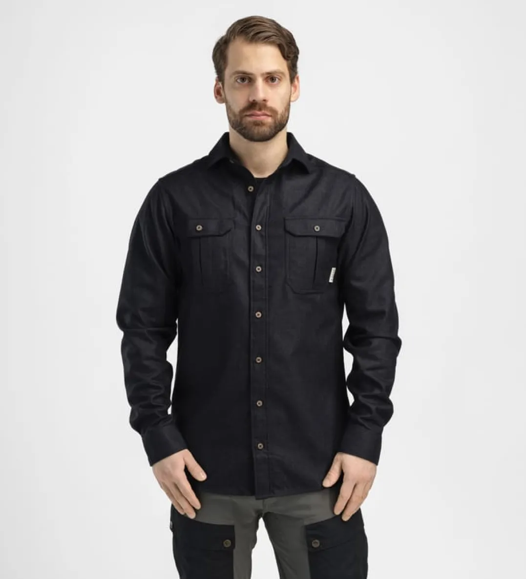 Aclima Men's ReBorn Woolshirt Dark Grey Melange