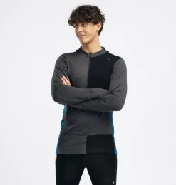 Aclima Men's WarmWool Hoodsweater with Zip Marengo/Jet Black/Corsair
