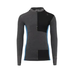 Aclima Men's WarmWool Hoodsweater with Zip Marengo/Jet Black/Corsair