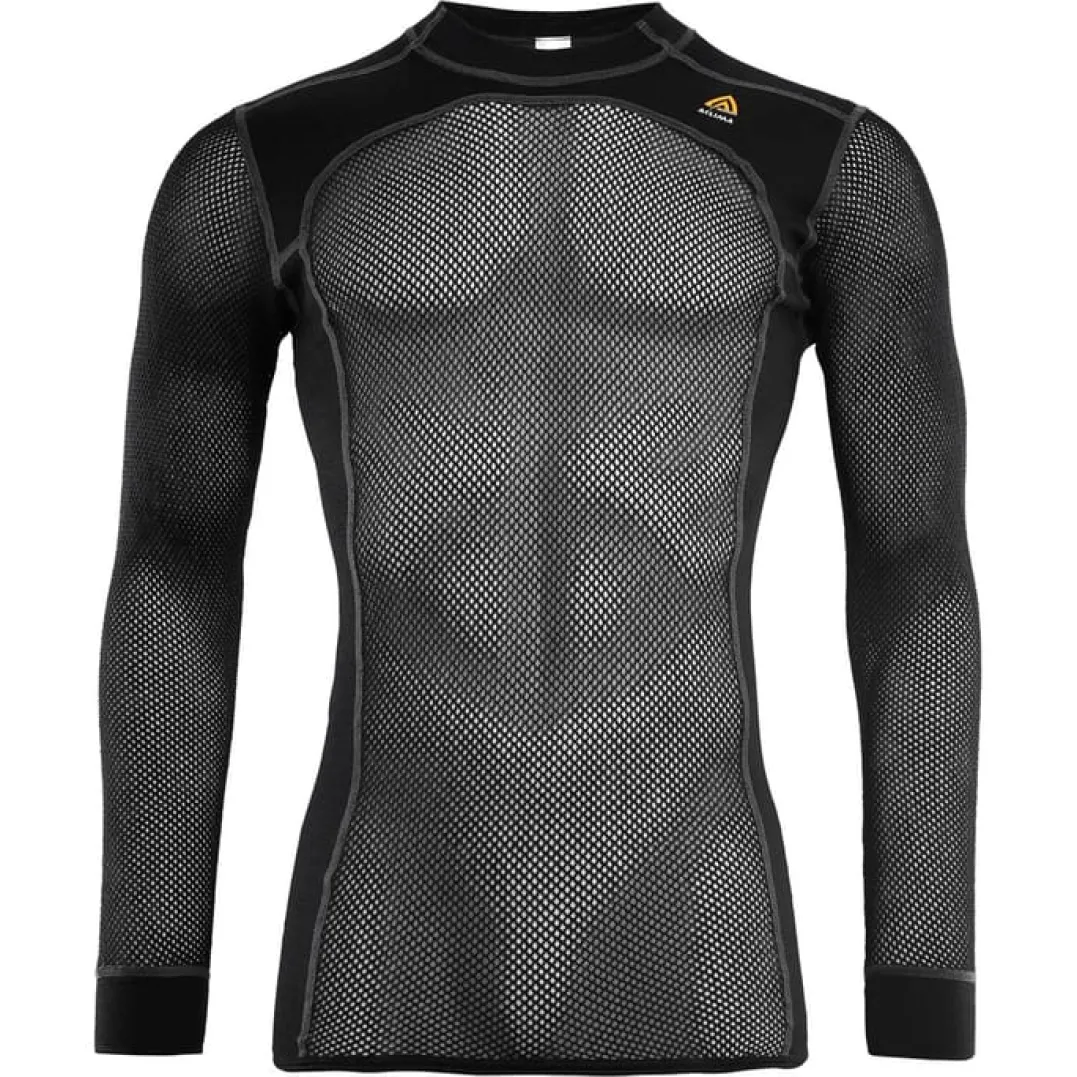 Aclima Men's WoolNet Crewneck Jet Black