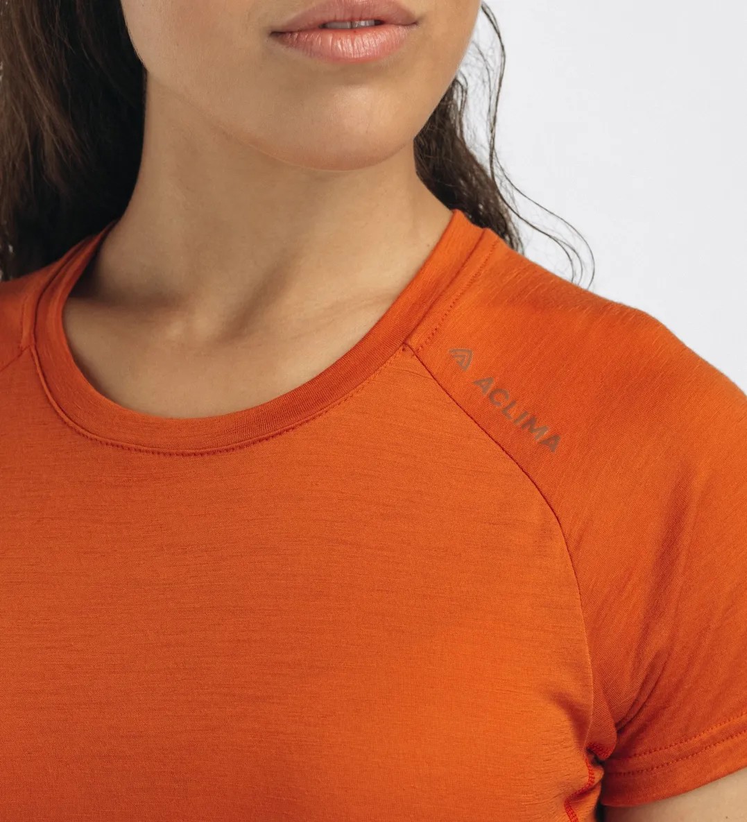 Aclima Women's Lightwool 140 Trail Tee Apricot Orange