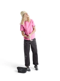 Arc'teryx Women's Kragg Cotton Little Bird Crew Short Sleeve Shirt Pineberry