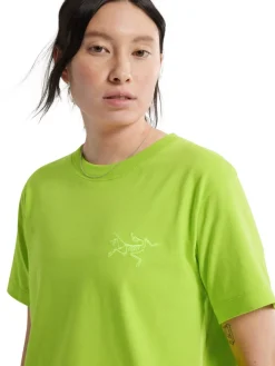 Arc'teryx Women's Kragg Cotton Little Bird Crew Short Sleeve Shirt Mantis