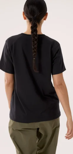 Arc'teryx Women's Kragg Cotton Little Bird Crew Short Sleeve Shirt Black/Black