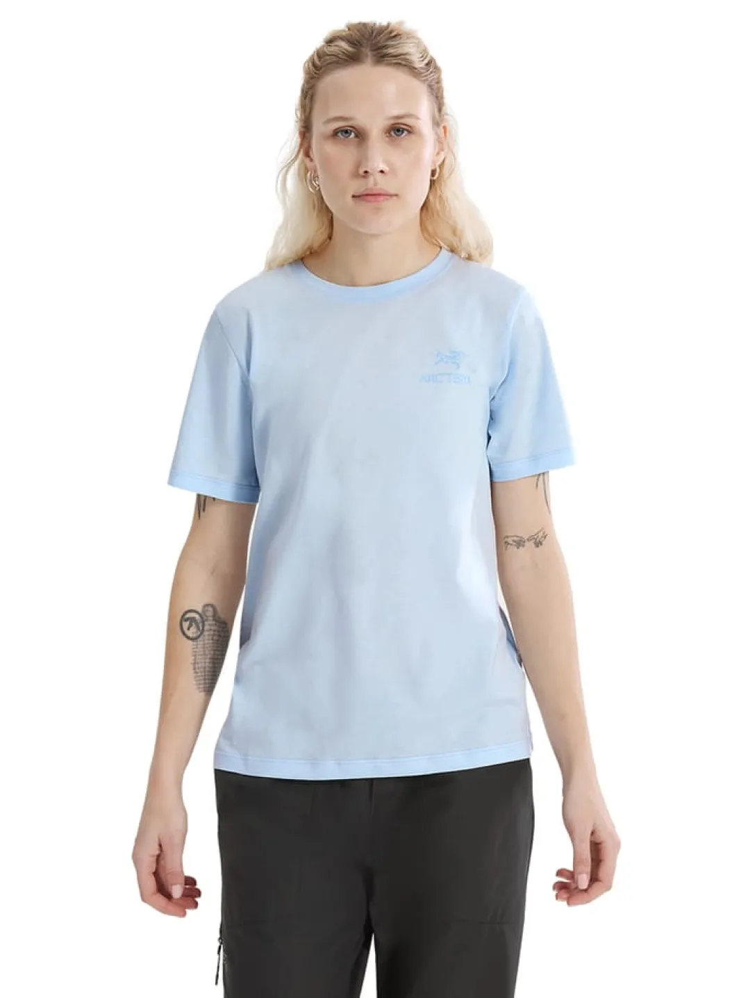 Arc'teryx Women's Kragg Sl Cotton Emblem Crew Shortsleeve Alpine Blue