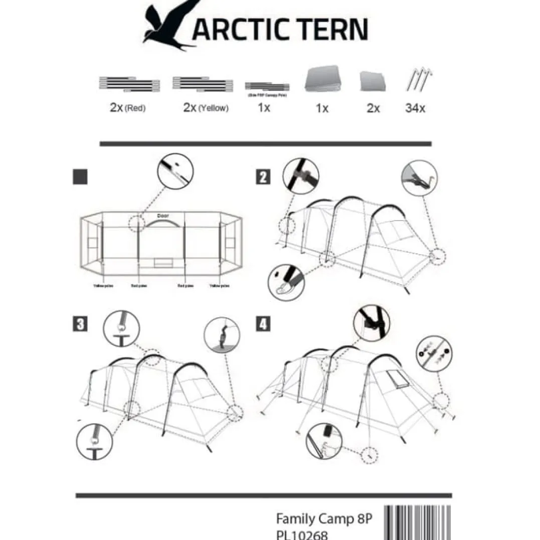 Arctic Tern Family Camp 8p Ensign Blue