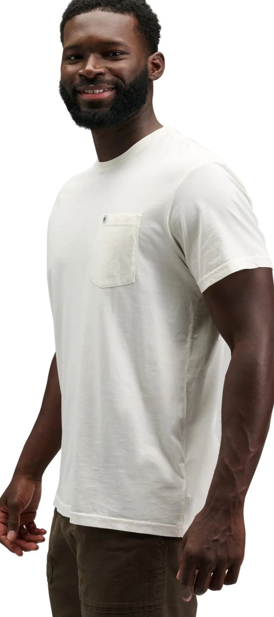 Black Diamond M Diamond Patch SS Pocket Tee Off White