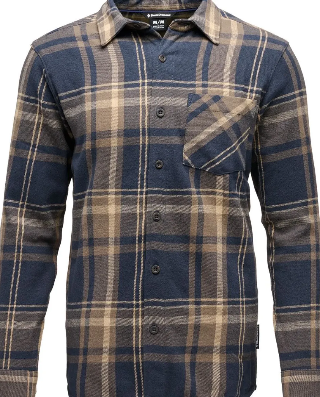 Black Diamond Men's Project Flannel Shirt Charcoal-Walnut Plaid