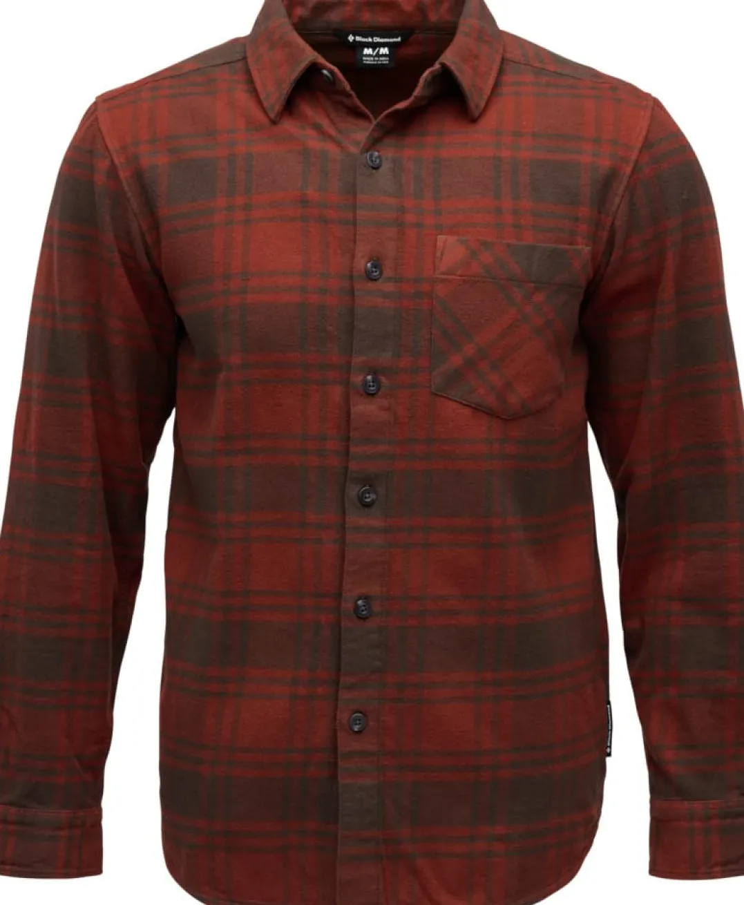 Black Diamond Men's Project Flannel Shirt Basalt-iron Red Plaid