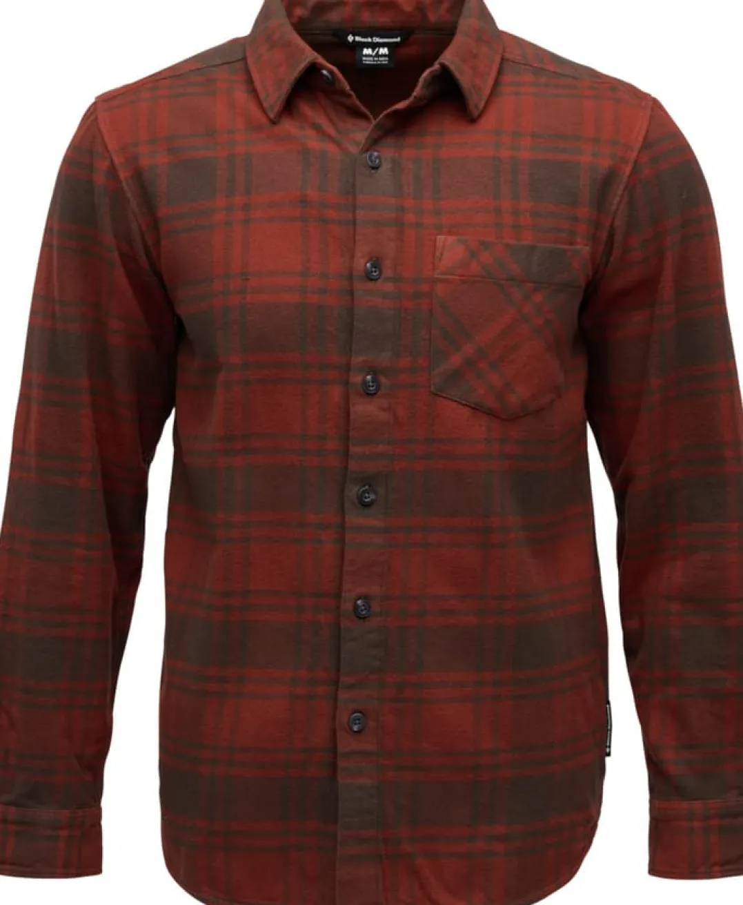 Black Diamond Men's Project Flannel Shirt Basalt-iron Red Plaid