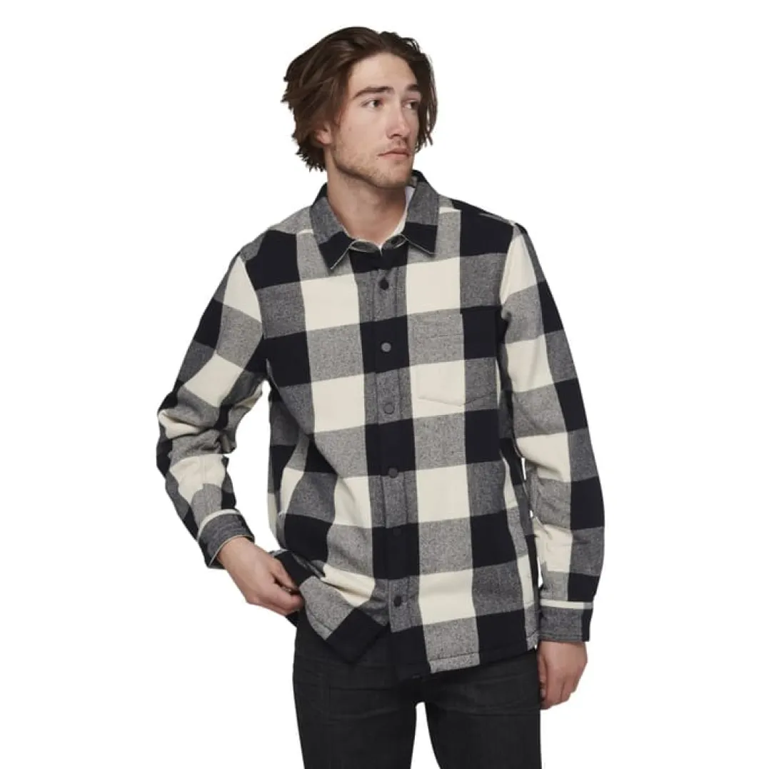 Black Diamond Men's Project Lined Flannel Black-Off White Plaid