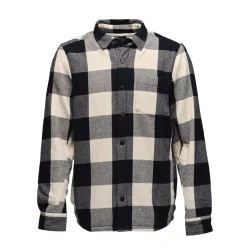 Black Diamond Men's Project Lined Flannel Black-Off White Plaid