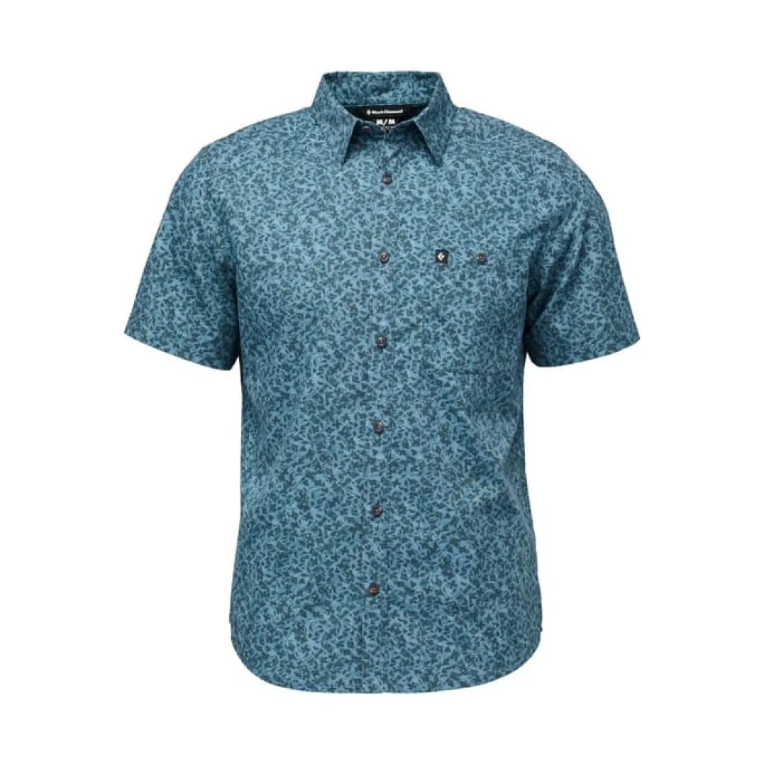 Black Diamond Men's Wingate Short Sleeve Shirt Charcoal Bd Glyphs