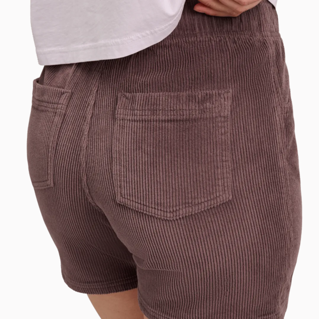 Black Diamond W Dirtbag Corduroy Shorts Dark Mauve