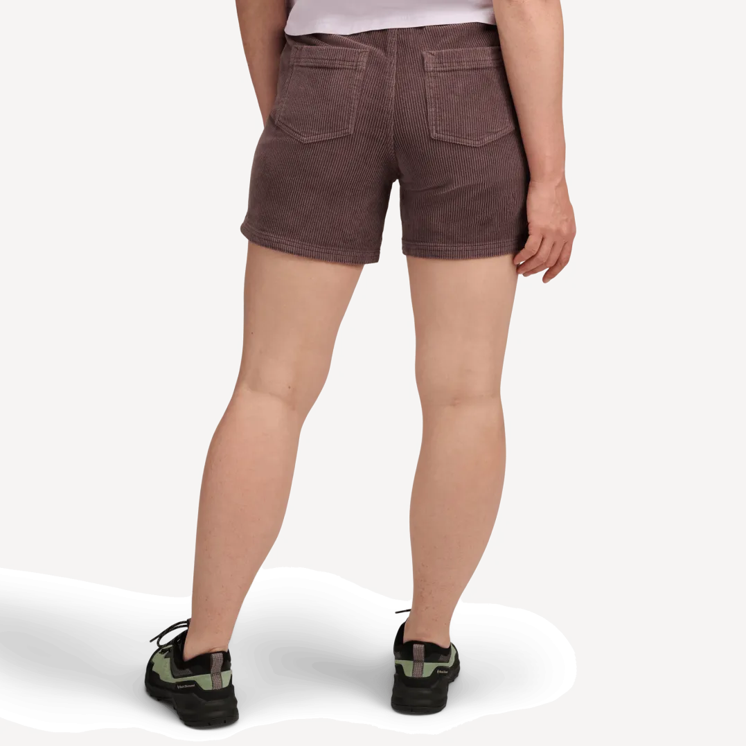 Black Diamond W Dirtbag Corduroy Shorts Dark Mauve