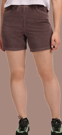 Black Diamond W Dirtbag Corduroy Shorts Dark Mauve