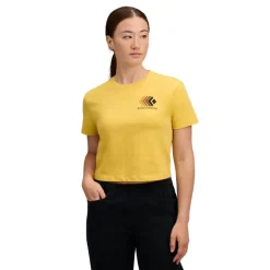 Black Diamond Women's Faded Crop SS Tee Soft Ochre