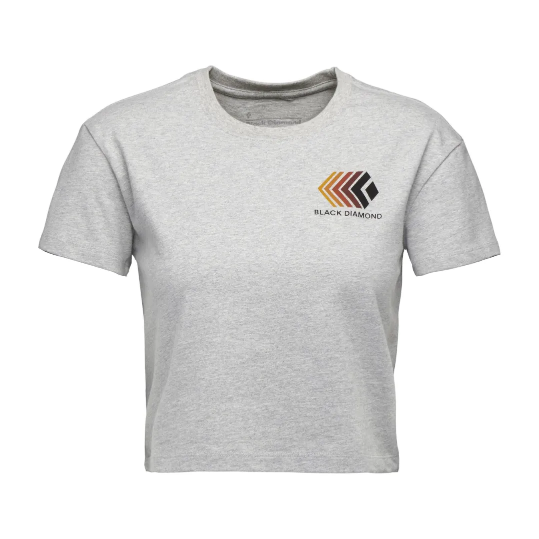 Black Diamond Women's Faded Crop SS Tee Nickel Heather