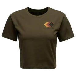 Black Diamond Women's Faded Crop SS Tee Dark Moss