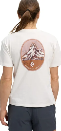 Black Diamond Women's Heritage Badge Short Sleeve Tee Off White