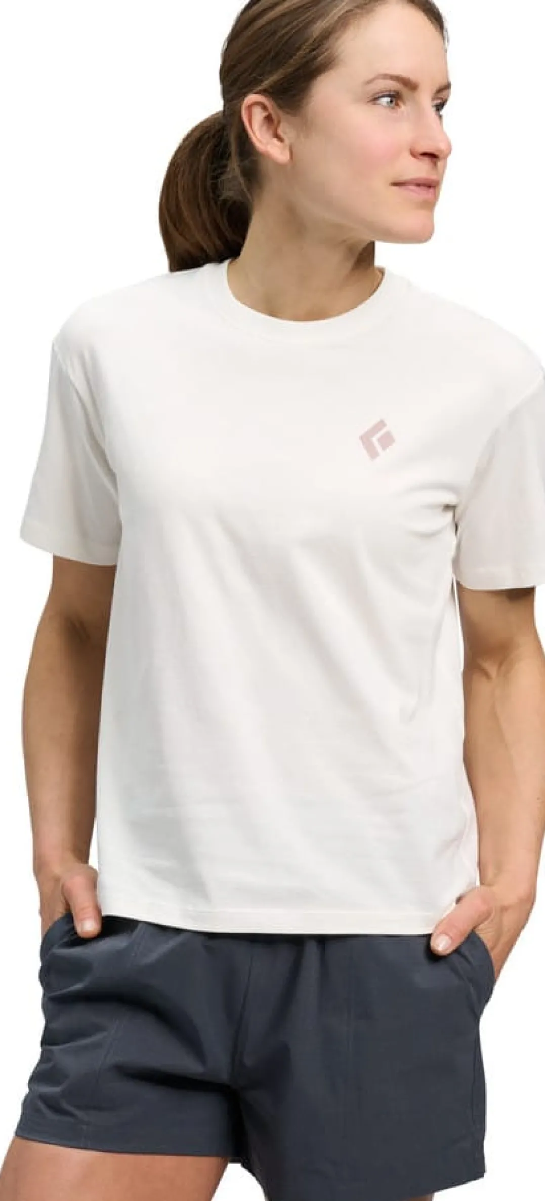 Black Diamond Women's Heritage Badge Short Sleeve Tee Off White