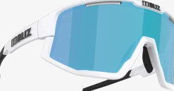 Bliz Fusion Small Matt White/Brown with Blue Multi