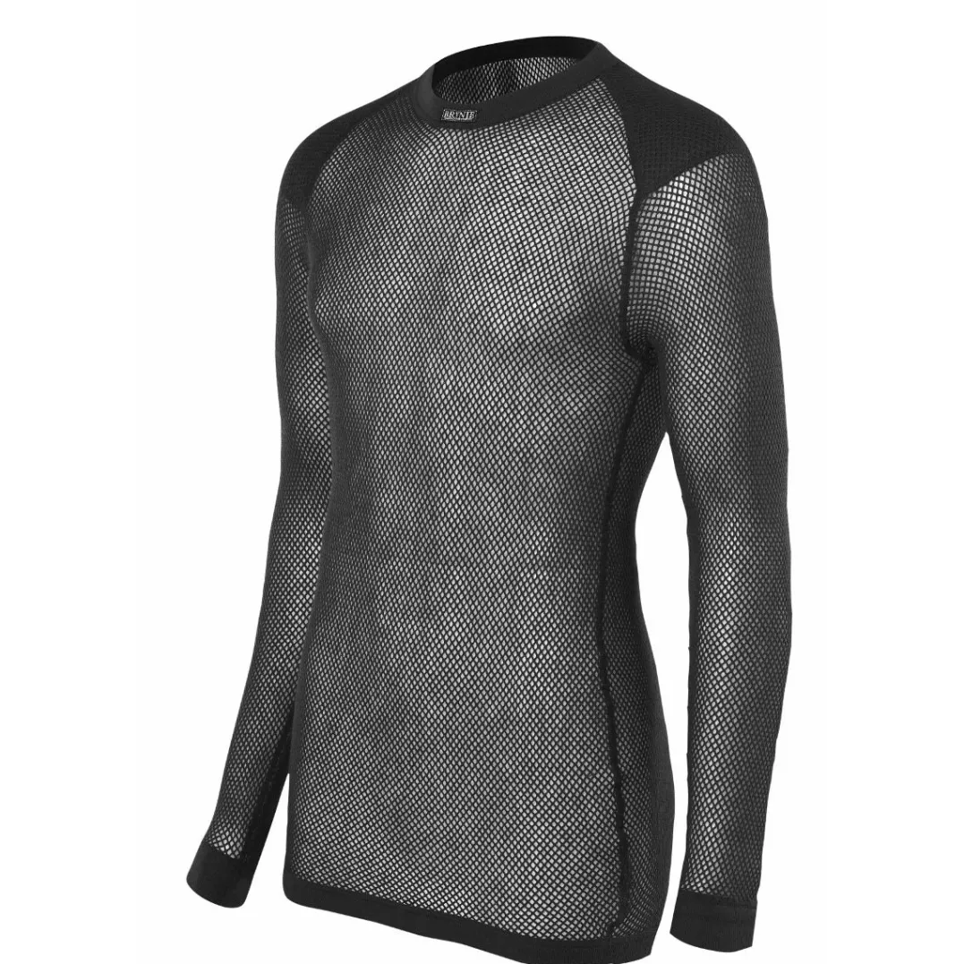 Brynje Unisex Super Thermo Shirt with Shoulder Inlay Black