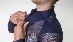 Brynje Unisex Super Thermo Zip Polo Shirt Navy