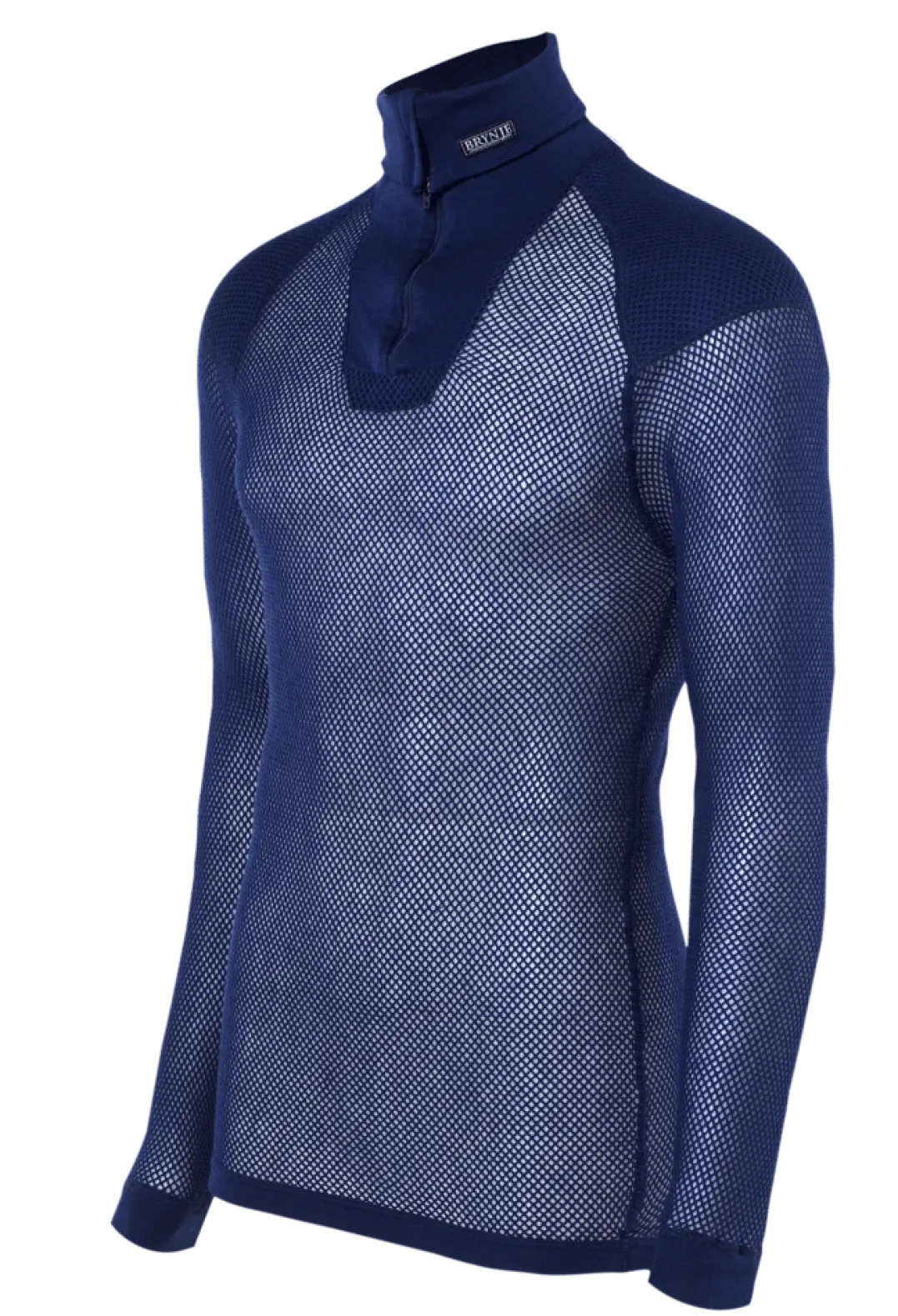 Brynje Unisex Super Thermo Zip Polo Shirt Navy