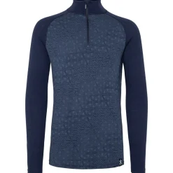 Bula Geo Merino Wool Halfzip Navy