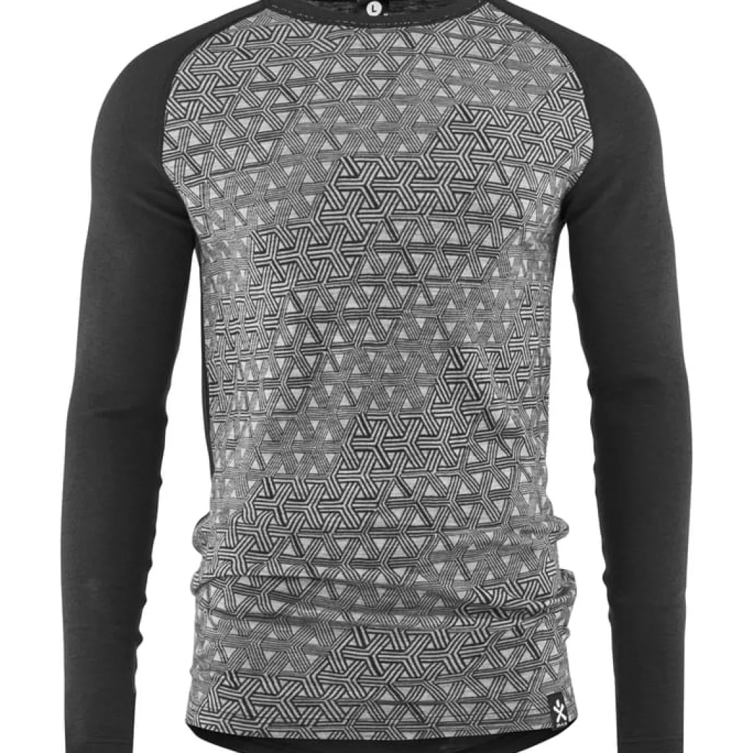 Bula Men's Geo Merino Wool Crew Dgrey