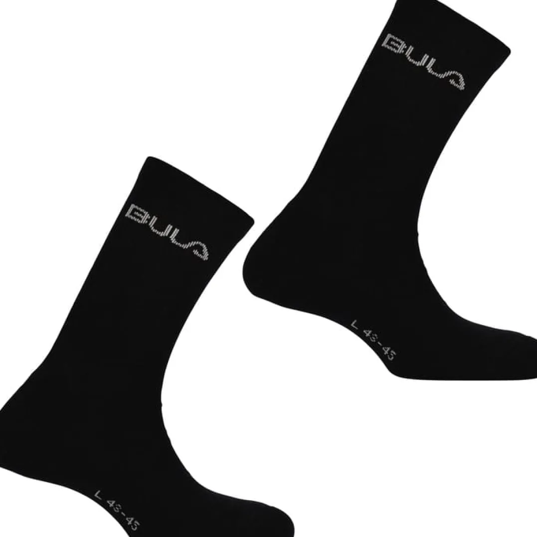 Bula 2 PK BASIC WOOL SOCKS BLACK