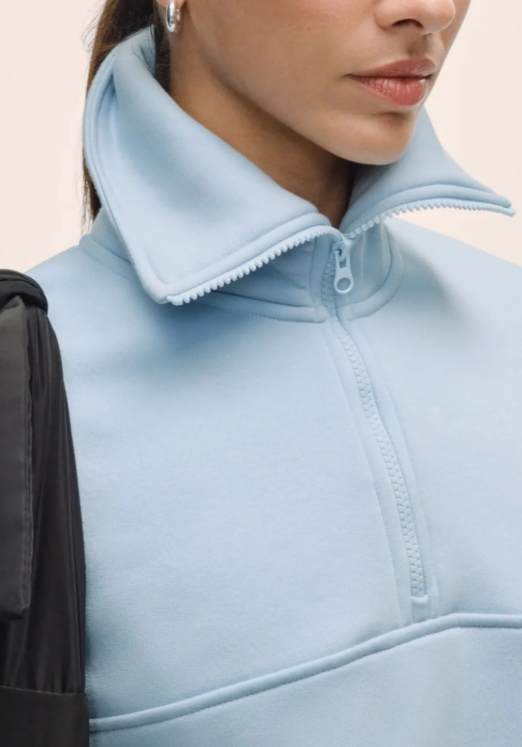 Casall Easy Half Zip Sweater Dream Blue