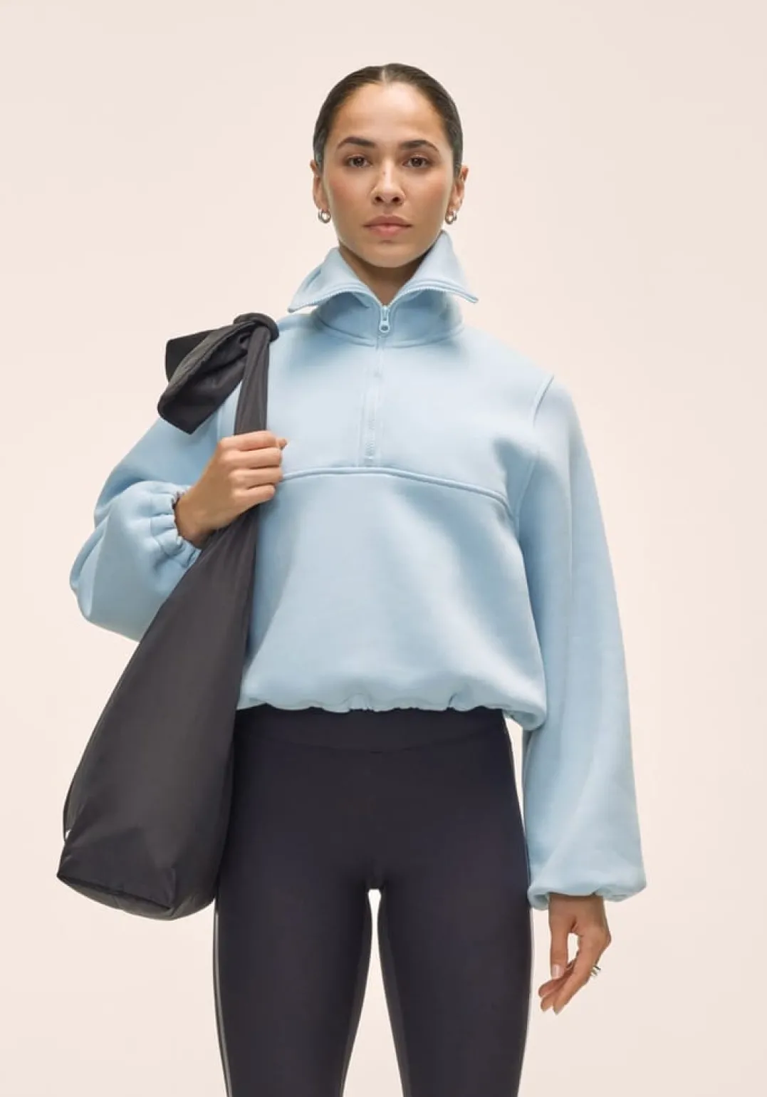 Casall Easy Half Zip Sweater Dream Blue