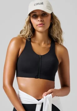 Casall Impact Zip Sports Bra Black