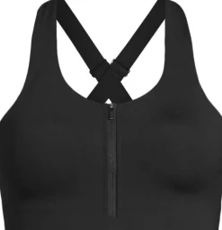 Casall Impact Zip Sports Bra Black