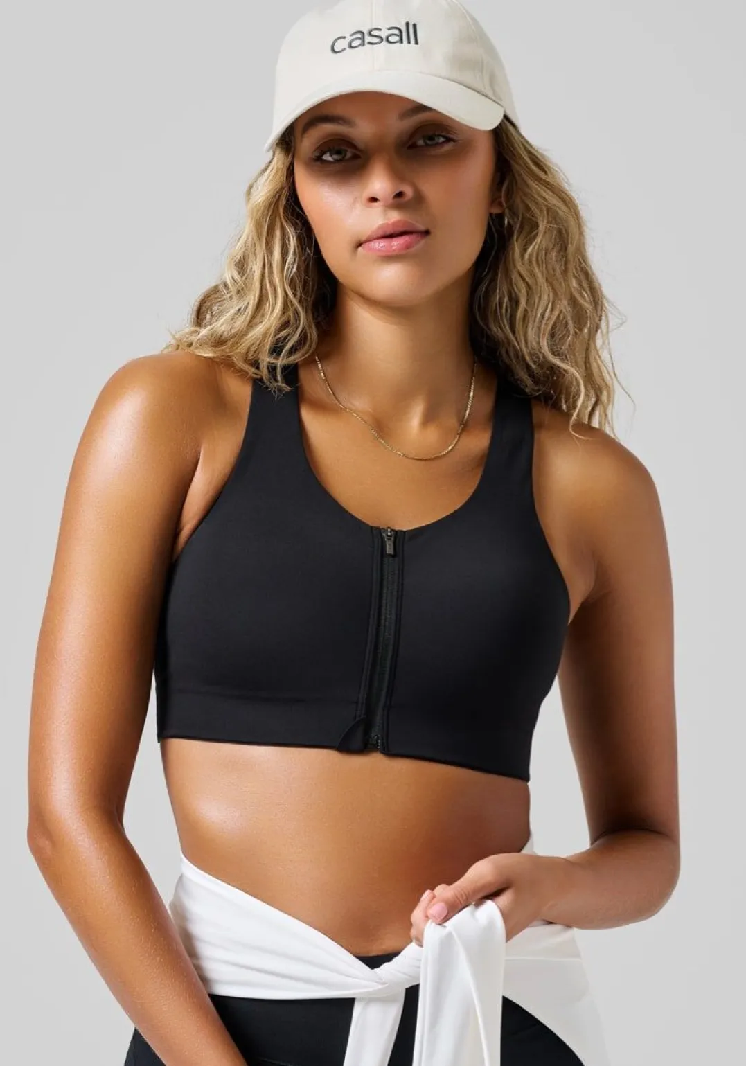 Casall Impact Zip Sports Bra Black