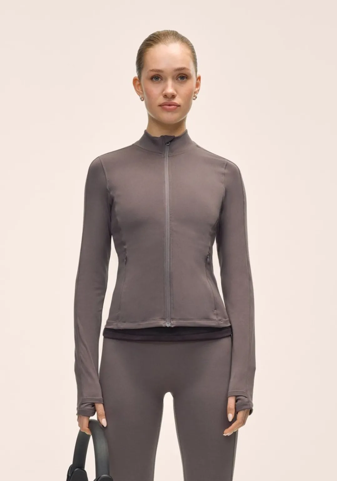 Casall Women's Soft Touch Zip Jacket Dark Grey