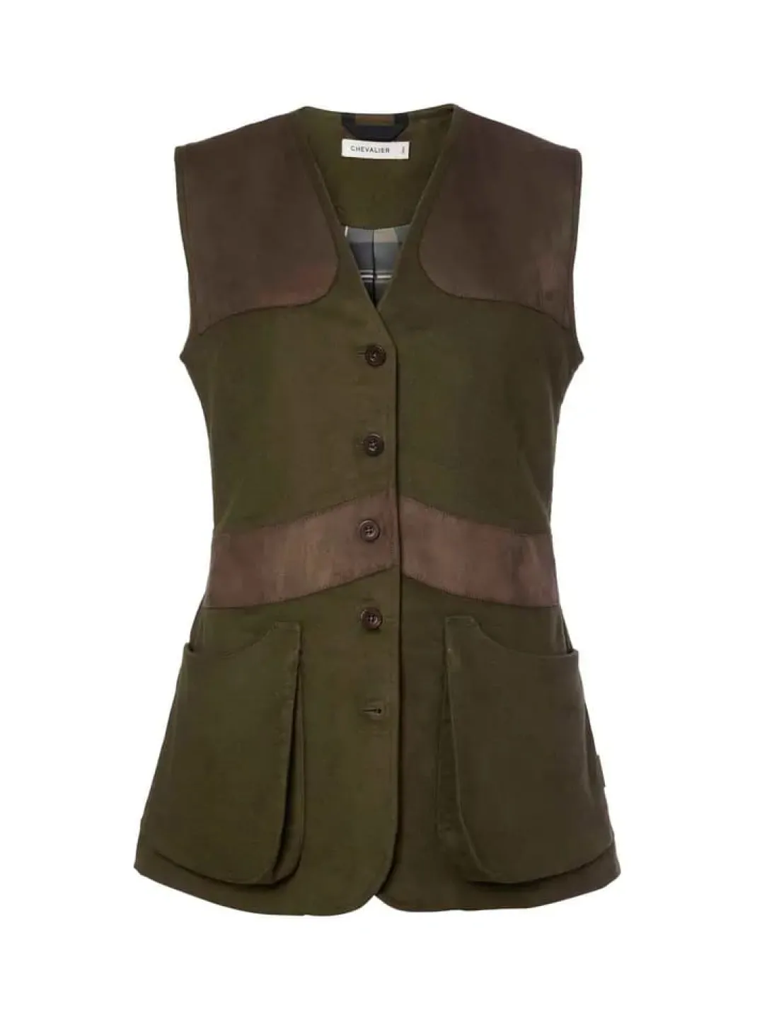 Chevalier Elemore Moleskin Shooting Vest Women Forest Green