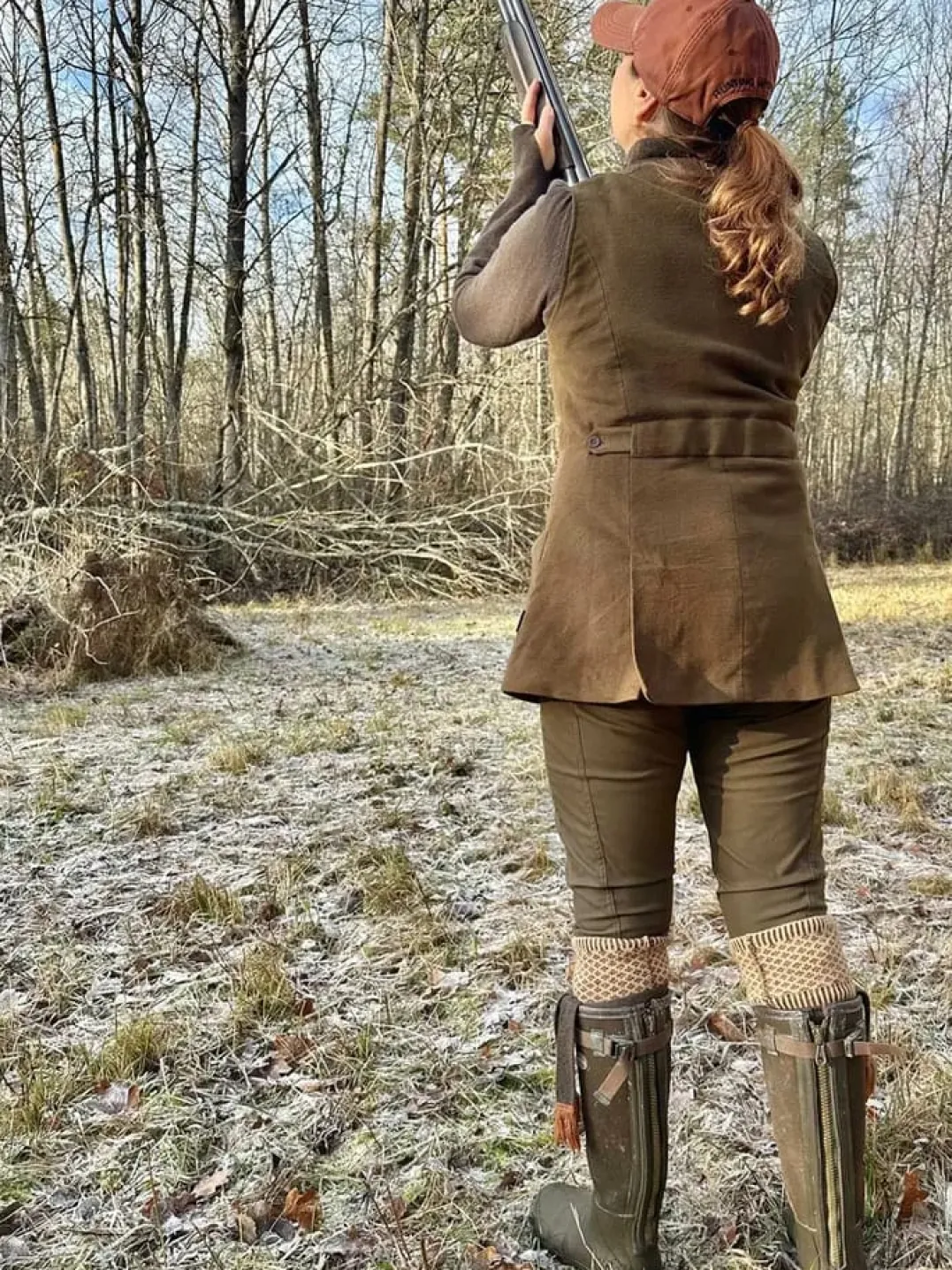 Chevalier Elemore Moleskin Shooting Vest Women Forest Green