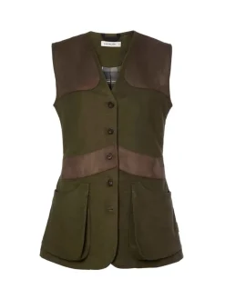 Chevalier Elemore Moleskin Shooting Vest Women Forest Green
